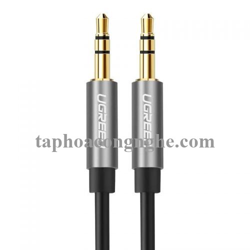 Ugreen 10737 5M màu Đen Cáp âm thanh 2 đầu 3.5mm dương dây tròn TPE cao cấp AV119 30010737